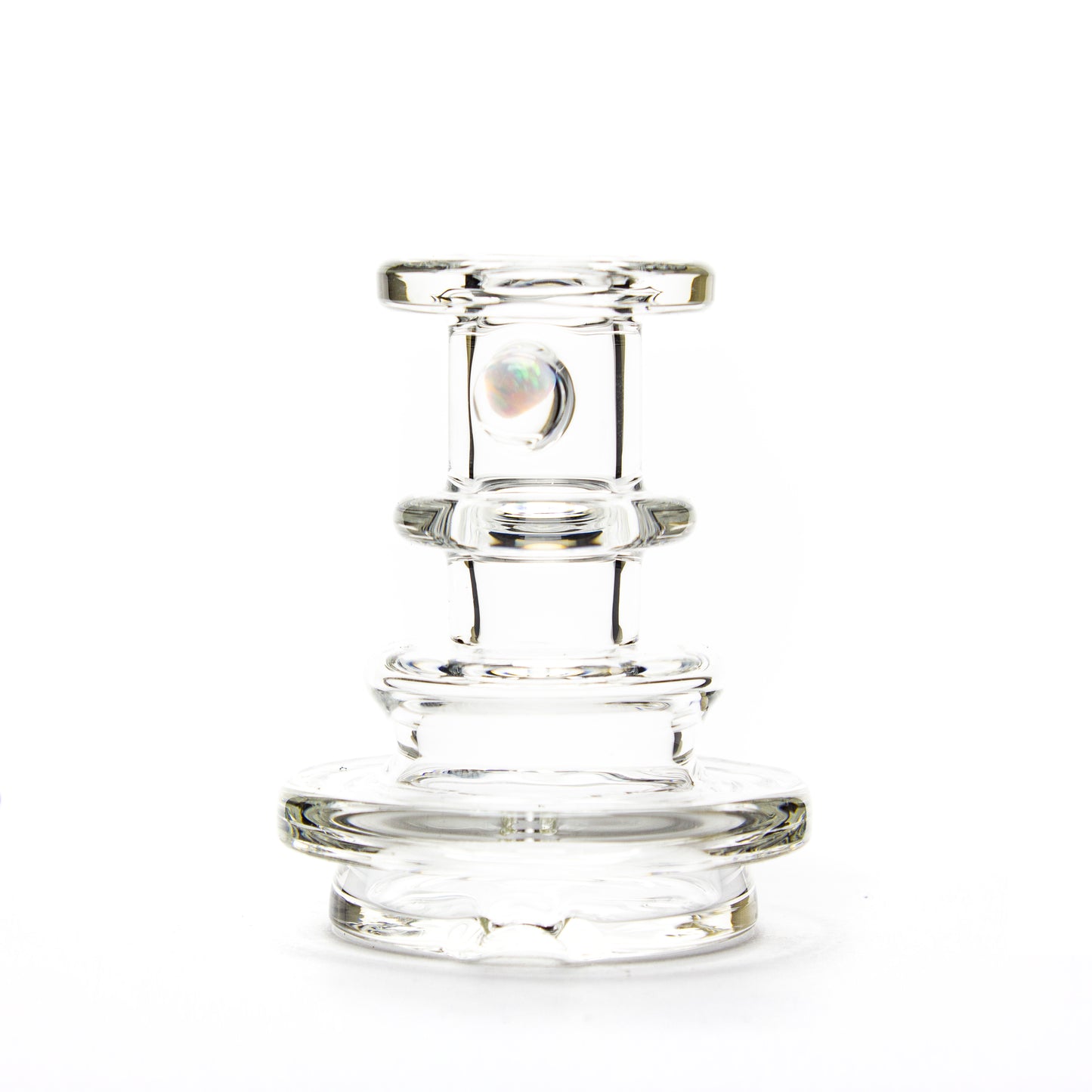 Charlie Shaw Glass Clear Opal Peak Dry Top Attachment #CSG25 - Planet Caravan