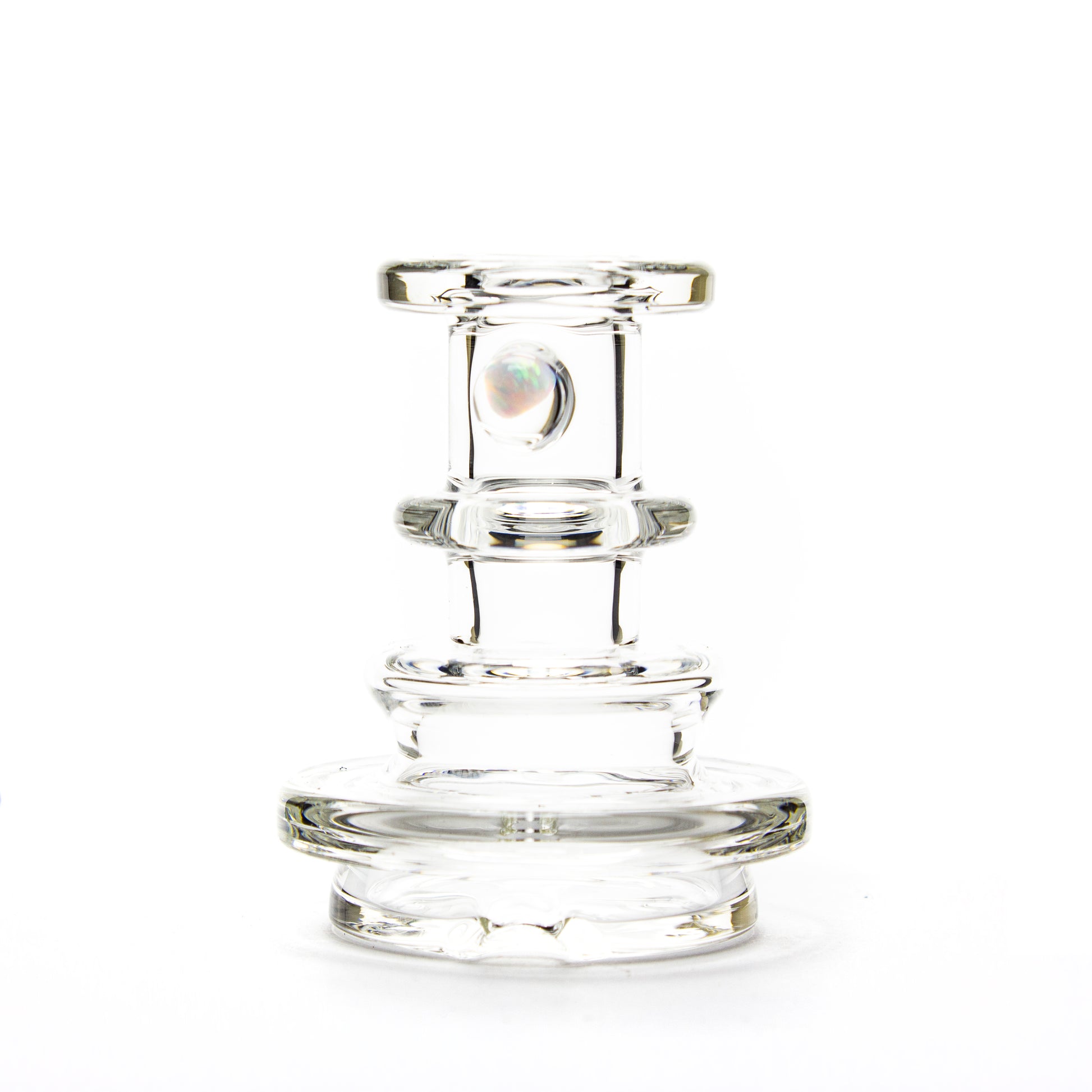 Charlie Shaw Glass Clear Opal Peak Dry Top Attachment #CSG25 - Planet Caravan