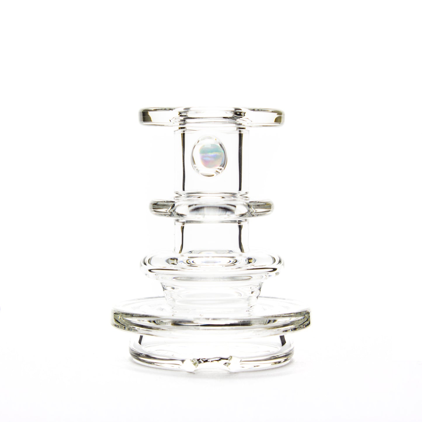 Charlie Shaw Glass Clear Opal Peak Dry Top Attachment #CSG26 - Planet Caravan