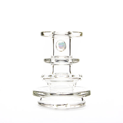 Charlie Shaw Glass Clear Opal Peak Dry Top Attachment #CSG26 - Planet Caravan