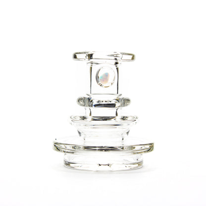 Charlie Shaw Glass Clear Opal Peak Dry Top Attachment #CSG27 - Planet Caravan
