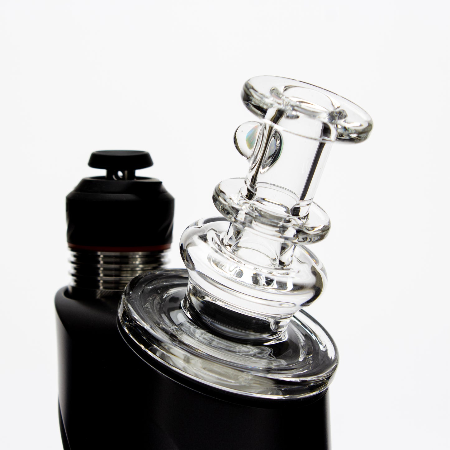 Charlie Shaw Glass Clear Opal Peak Dry Top Attachment #CSG23 - Planet Caravan