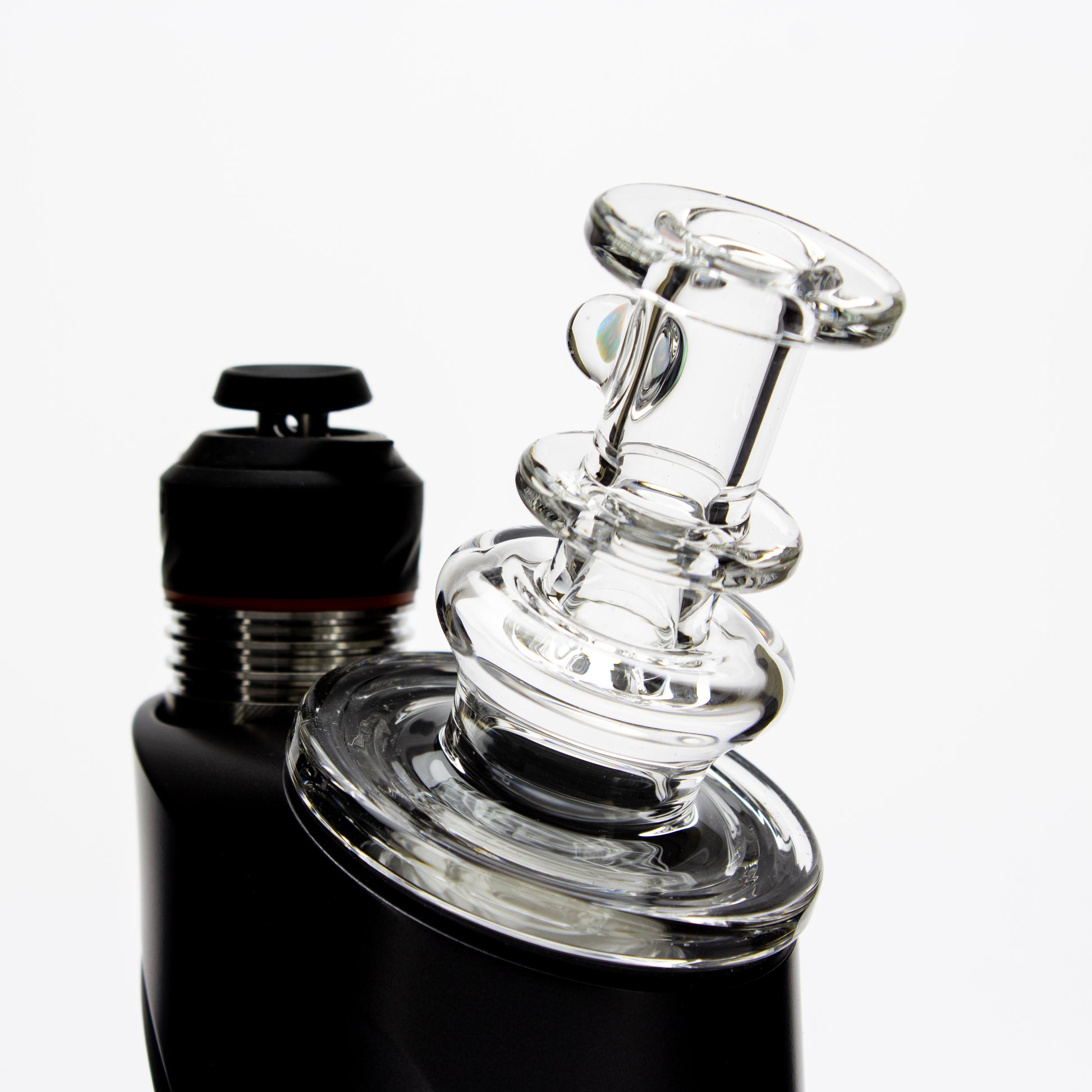 Charlie Shaw Glass Clear Opal Peak Dry Top Attachment #CSG23 - Planet Caravan