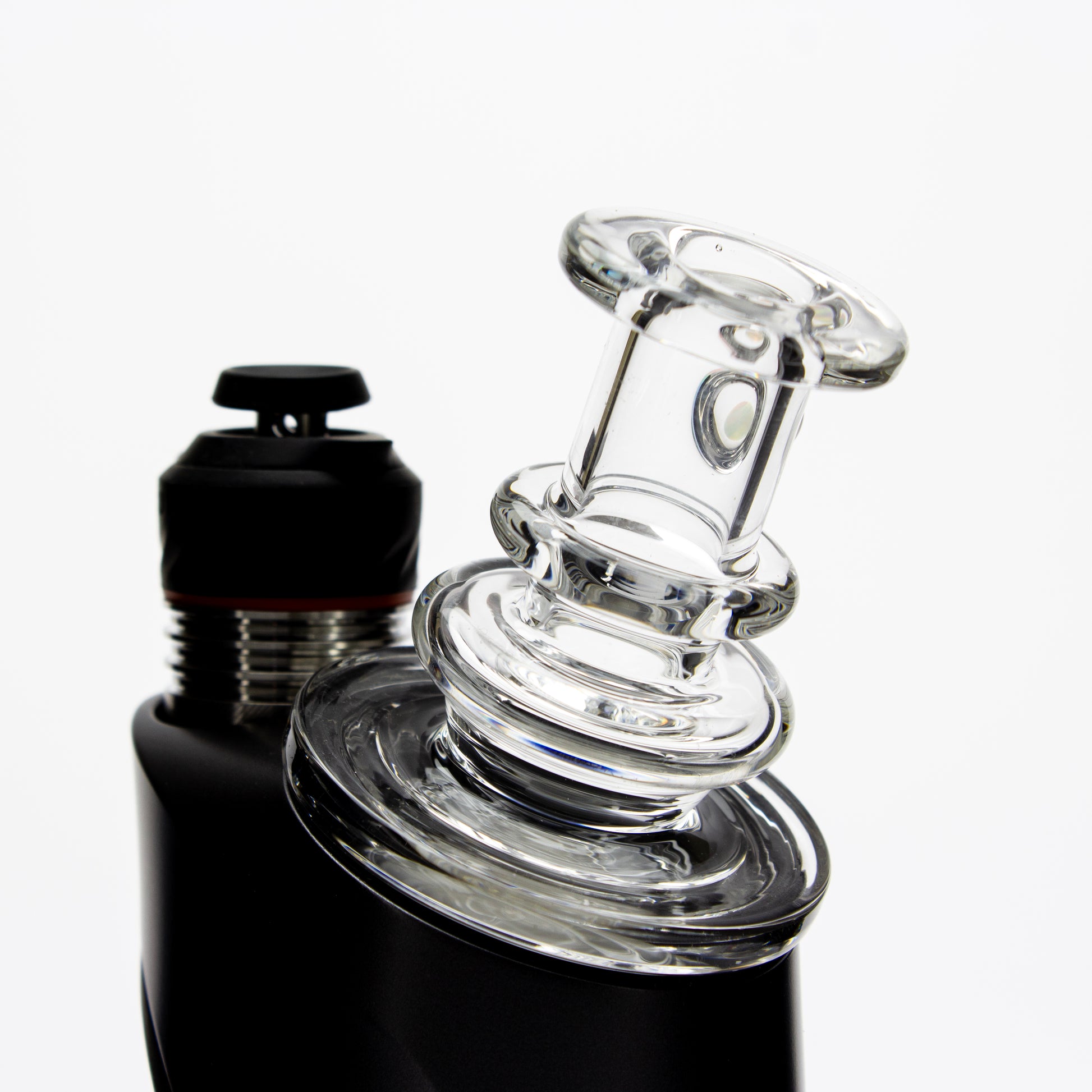 Charlie Shaw Glass Clear Opal Peak Dry Top Attachment #CSG24 - Planet Caravan