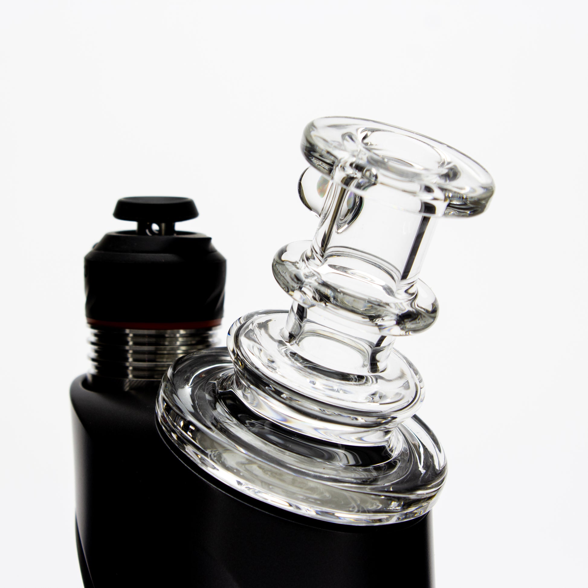 Charlie Shaw Glass Clear Opal Peak Dry Top Attachment #CSG25 - Planet Caravan