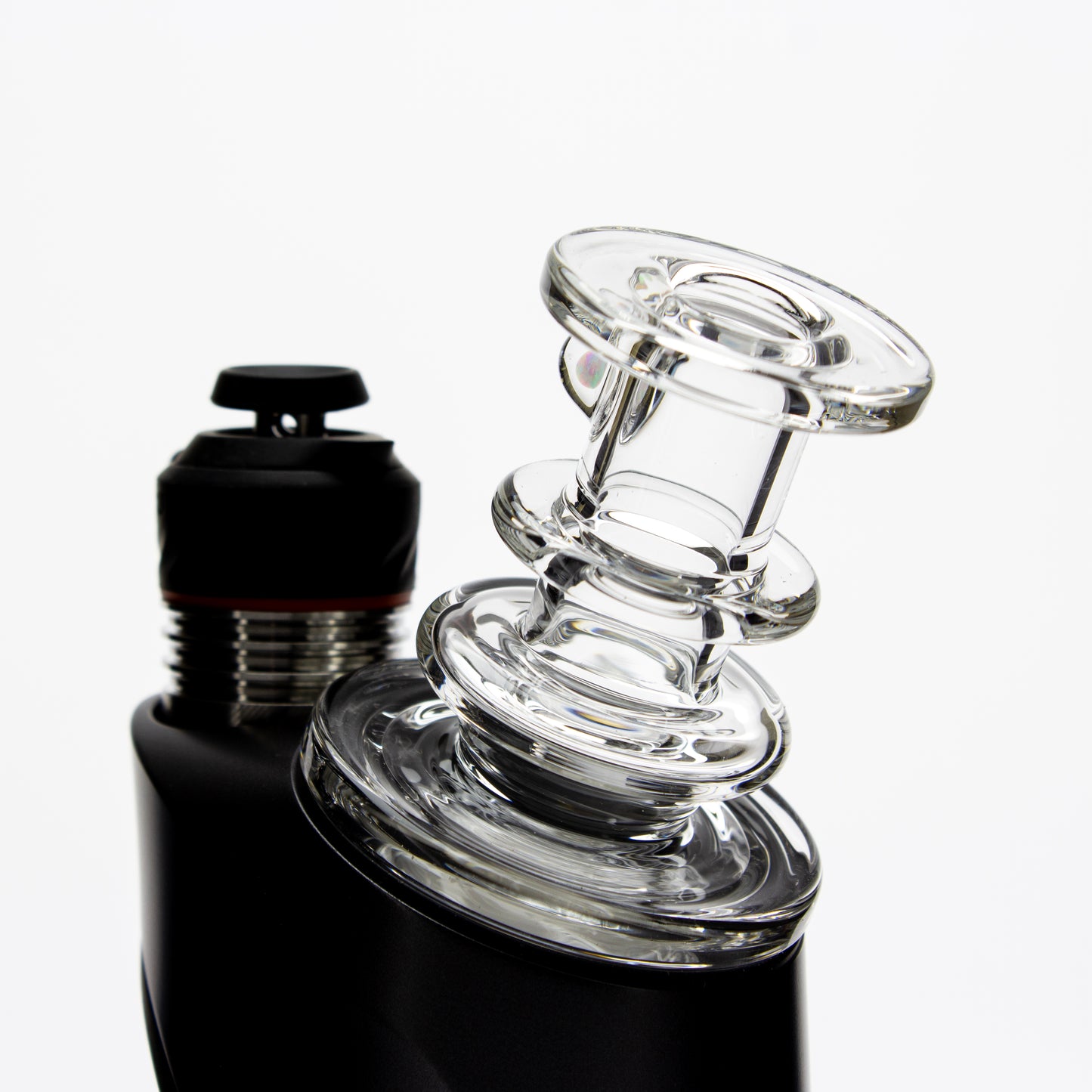 Charlie Shaw Glass Clear Opal Peak Dry Top Attachment #CSG26 - Planet Caravan