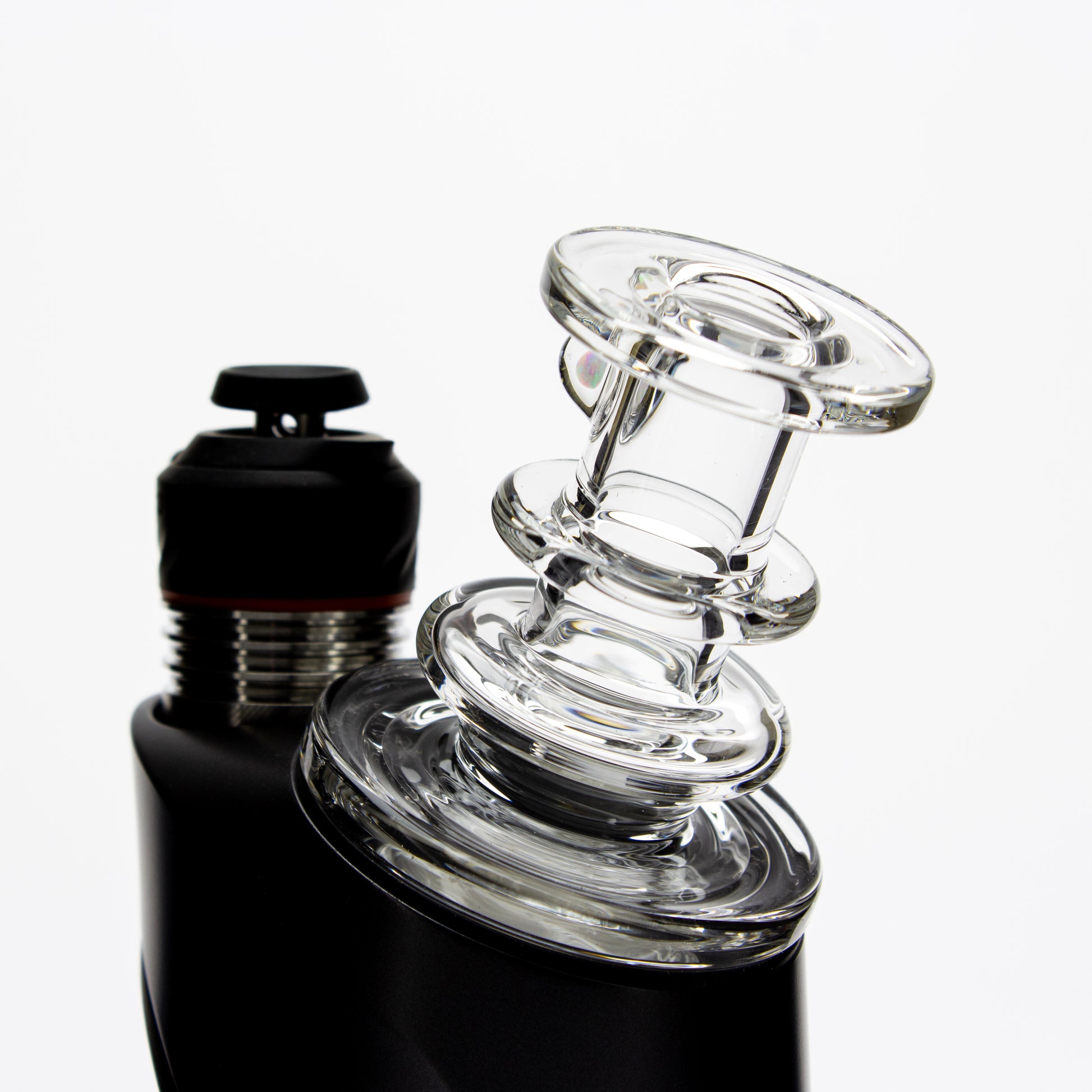 Charlie Shaw Glass Clear Opal Peak Dry Top Attachment #CSG26 - Planet Caravan