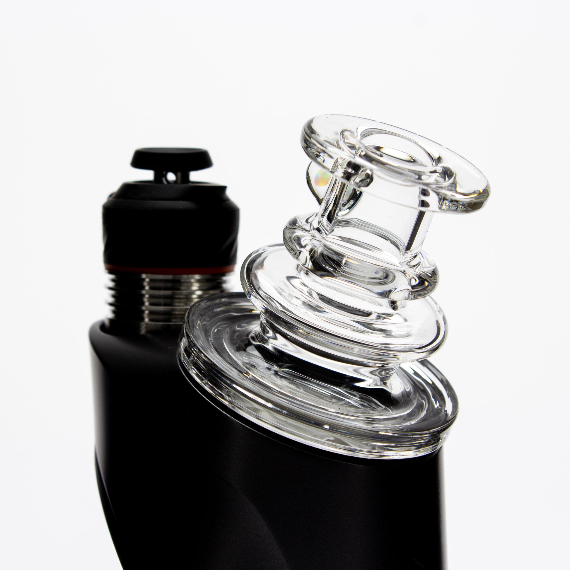 Charlie Shaw Glass Clear Opal Peak Dry Top Attachment #CSG28 - Planet Caravan