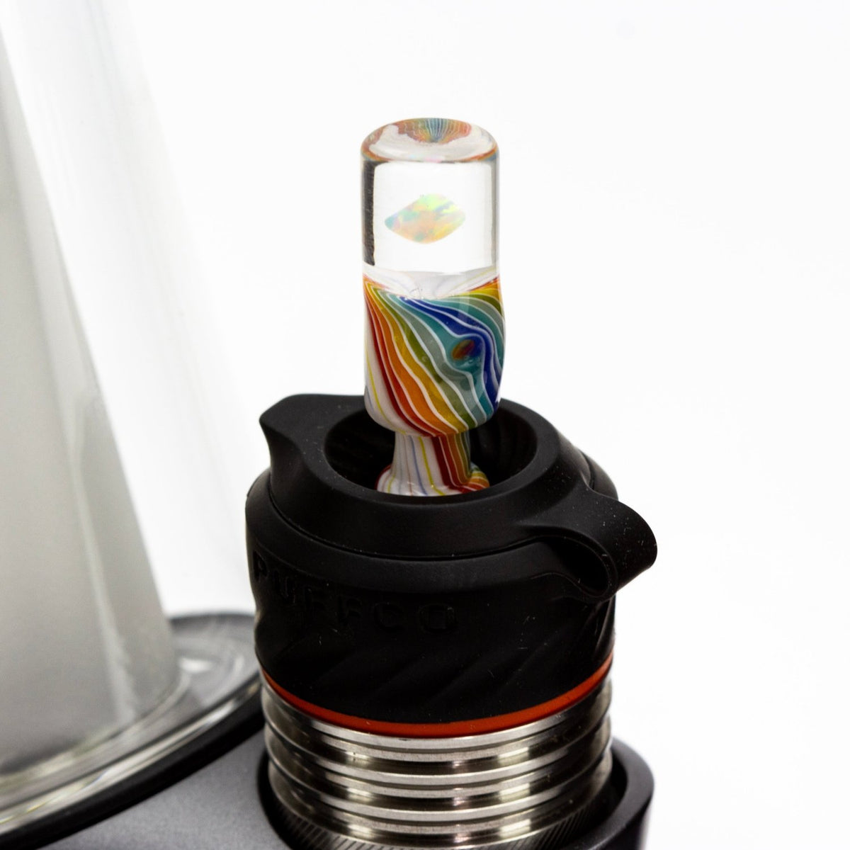 Dark Matter Dark Matter | Rainbow & White WigWag 3DXL Opal Joystick Cap Vaporizer Accessories | Planet Caravan