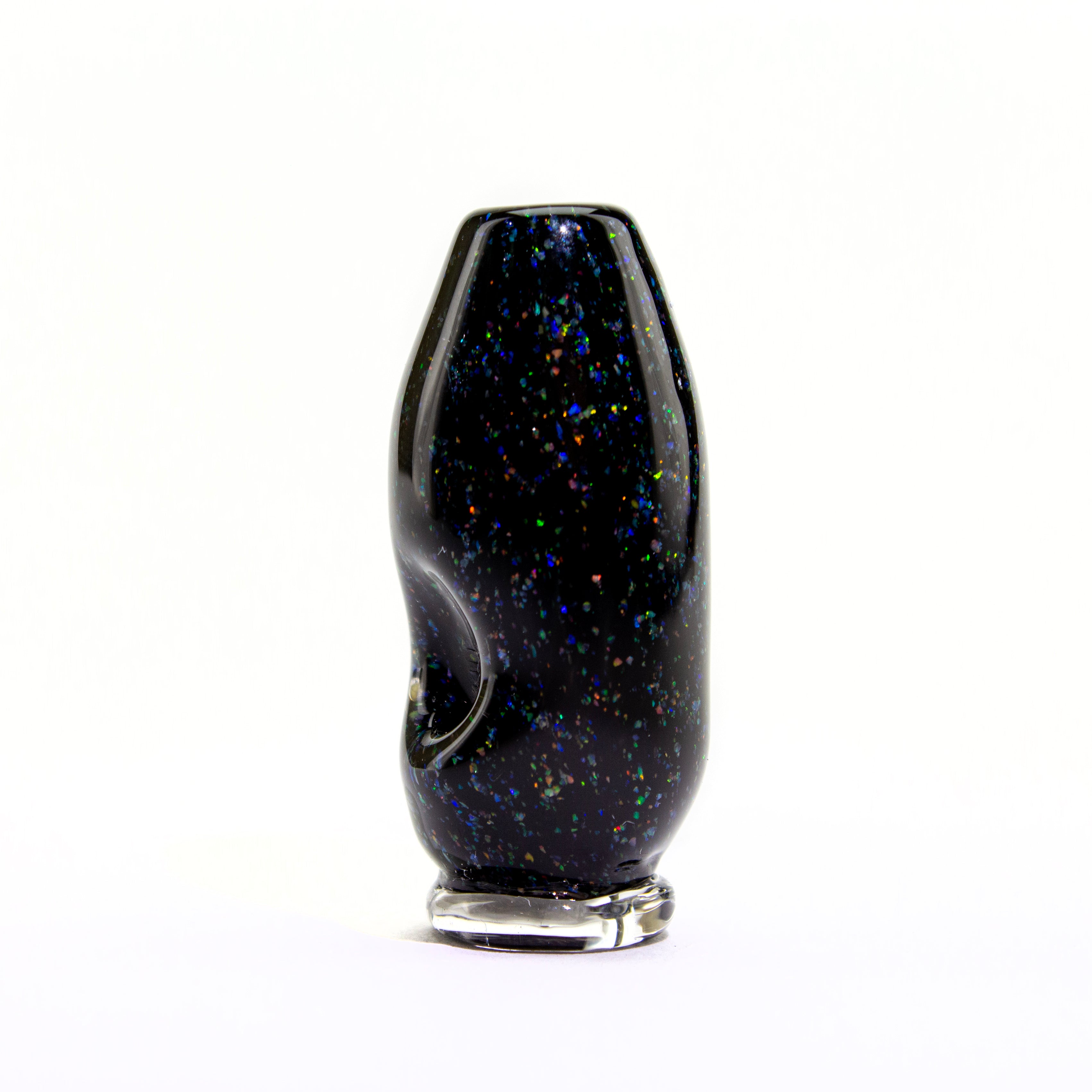 Coopers Glass Black Crushed Opal Pivot RipTip #COP05 - Planet Caravan