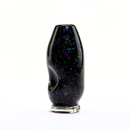 Coopers Glass Black Crushed Opal Pivot RipTip #COP05 - Planet Caravan
