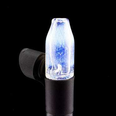Coopers Glass Secret White & Moonstone Crushed Opal Pivot RipTip #COP06 - Planet Caravan