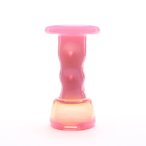 Durin Glass Milky Pink Cooling Tower Peak Dry Top DUR28 Heady Peak Glass | Planet Caravan