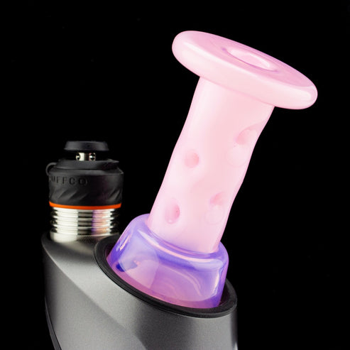 Durin Glass Milky Pink Cooling Tower Peak Dry Top DUR28 Heady Peak Glass | Planet Caravan