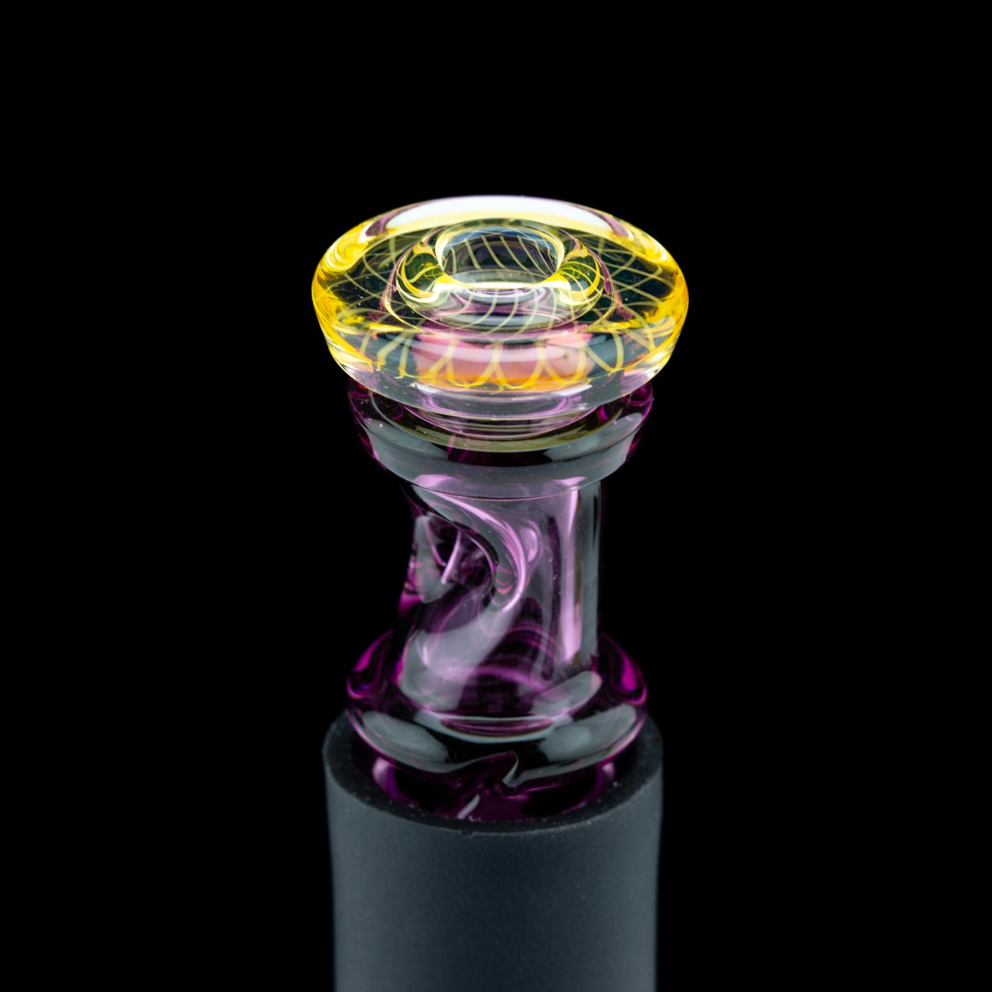 Gatez Glass Gold Amethyst Fumicello Pivot Mouthpiece #GAT04 - Planet Caravan