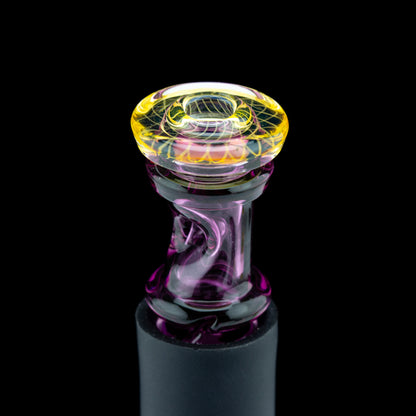 Gatez Glass Gold Amethyst Fumicello Pivot Mouthpiece #GAT04 - Planet Caravan