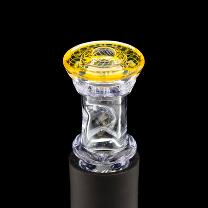 Gatez Glass Rose Quartz Fumicello Pivot Mouthpiece #GAT10 - Planet Caravan