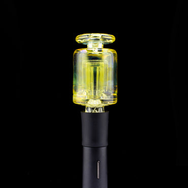 Slate Glass Silver Fumed Pivot Bubbler Mouthpiece #SLA02 - Planet Caravan