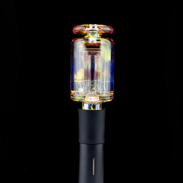 Slate Glass Gold Fumed Pivot Bubbler Mouthpiece #SLA03 - Planet Caravan