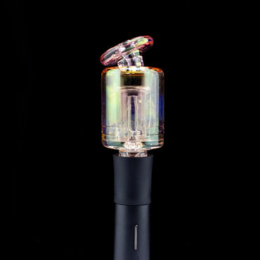 Slate Glass Gold Fumed Kickback Pivot Bubbler Mouthpiece #SLA04 - Planet Caravan