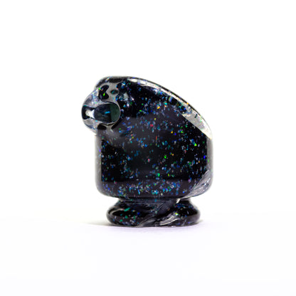 OrganiK Glass Crushed Opal Black Pivot Mouthpiece #ORG08 - Planet Caravan