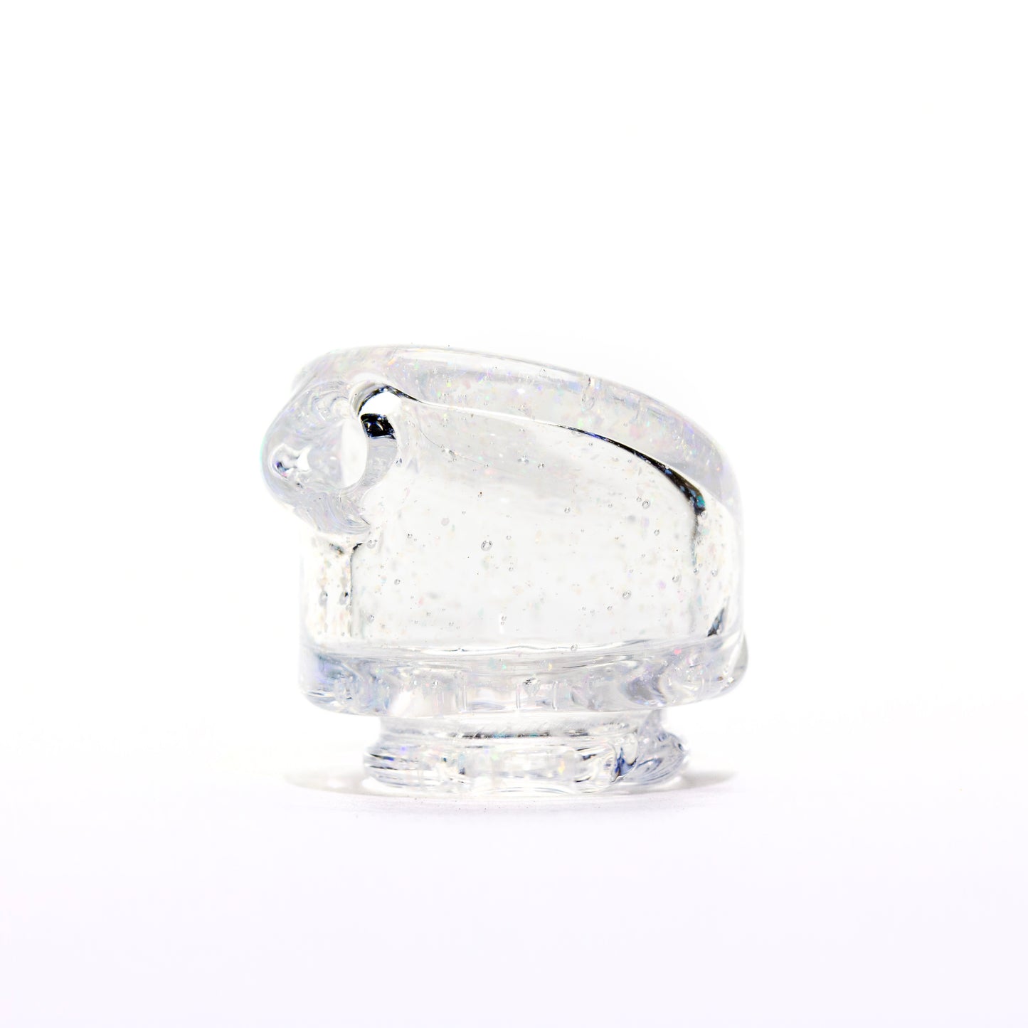 OrganiK Glass Crushed Opal Clear Pivot Mouthpiece #ORG09 - Planet Caravan