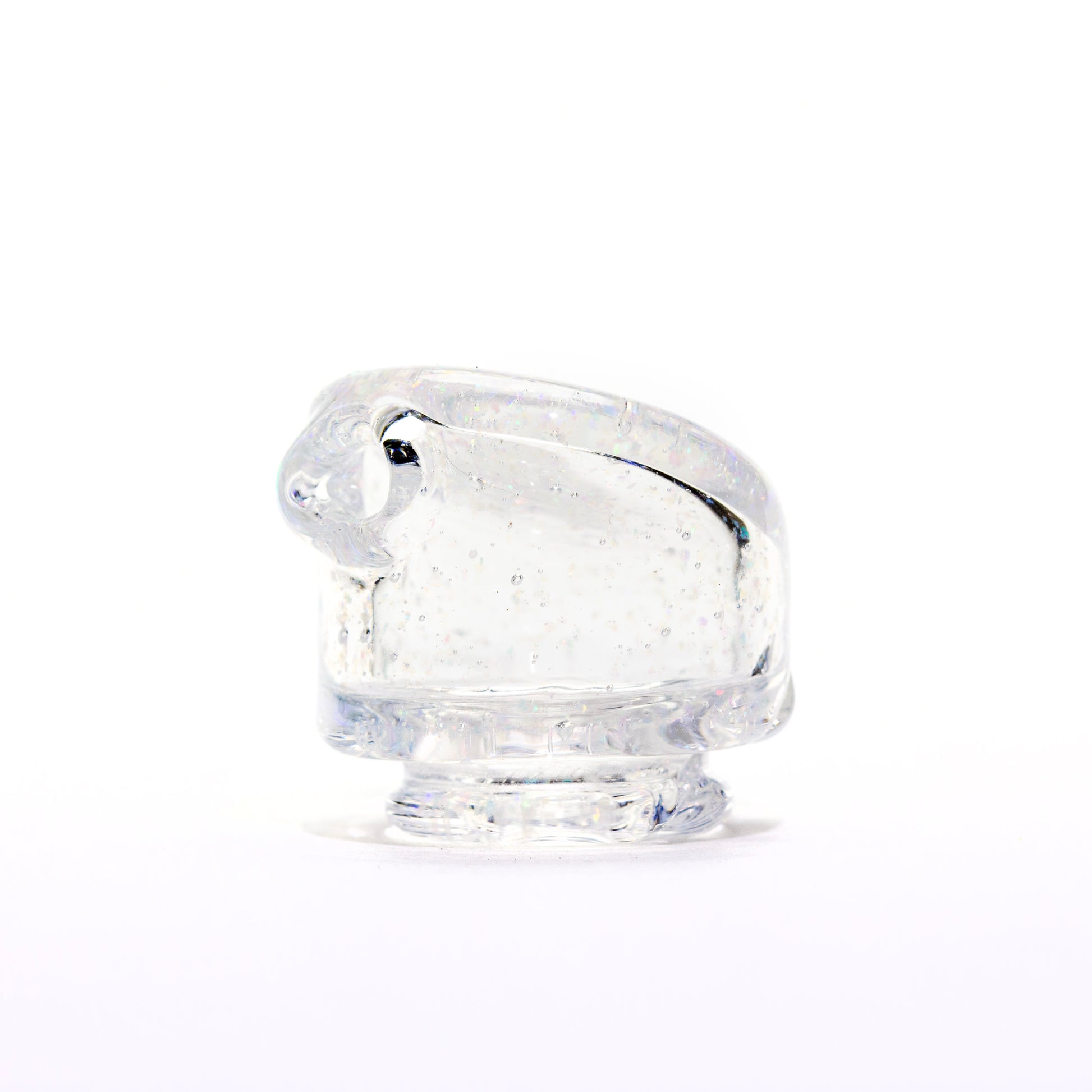 OrganiK Glass Crushed Opal Clear Pivot Mouthpiece #ORG09 - Planet Caravan