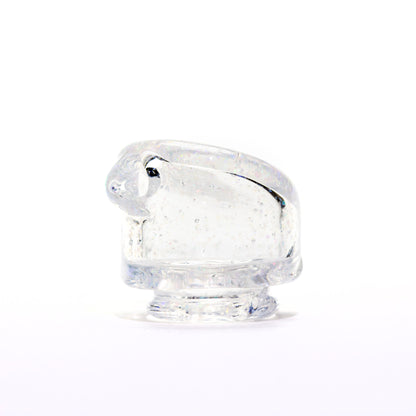 OrganiK Glass Crushed Opal Clear Pivot Mouthpiece #ORG09 - Planet Caravan