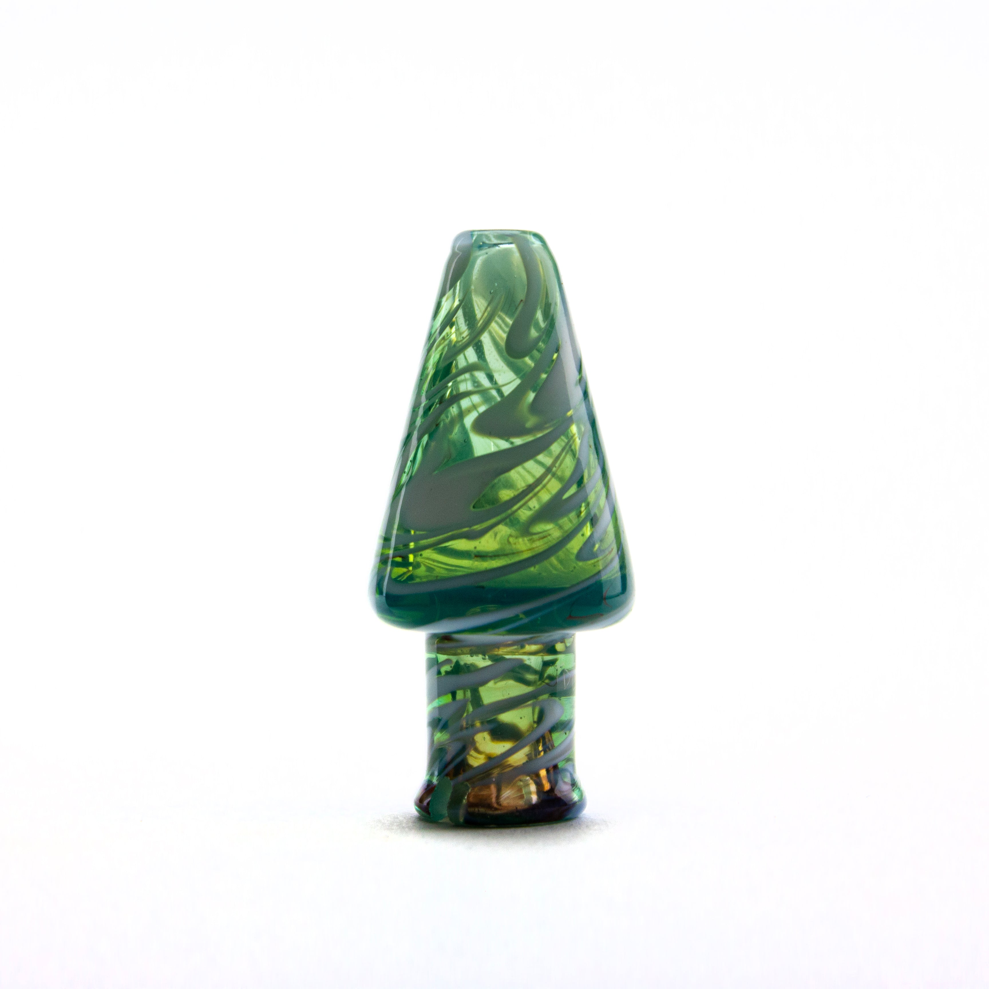 Just Dew It Glass Blue Swirl Pivot Mouthpiece #JDI02 - Planet Caravan