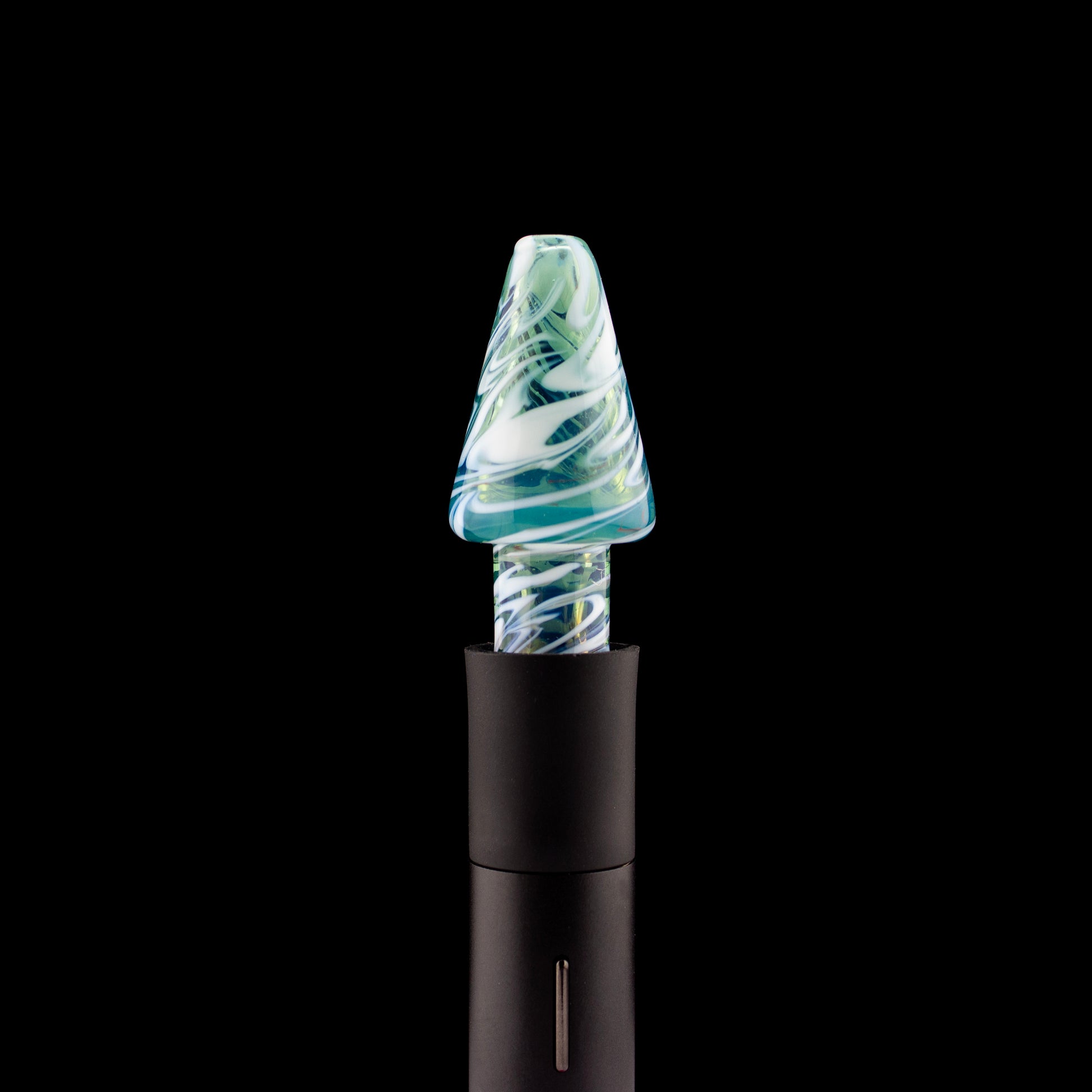 Just Dew It Glass Blue Swirl Pivot Mouthpiece #JDI02 - Planet Caravan