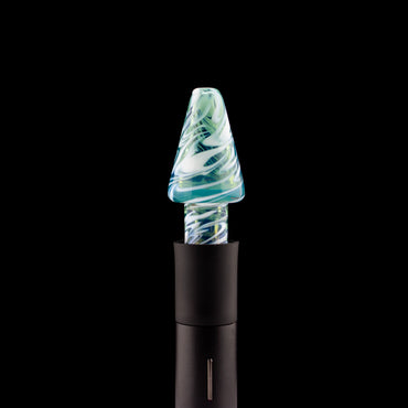 Just Dew It Glass Blue Swirl Pivot Mouthpiece #JDI02 - Planet Caravan