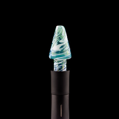 Just Dew It Glass Blue Swirl Pivot Mouthpiece #JDI02 - Planet Caravan
