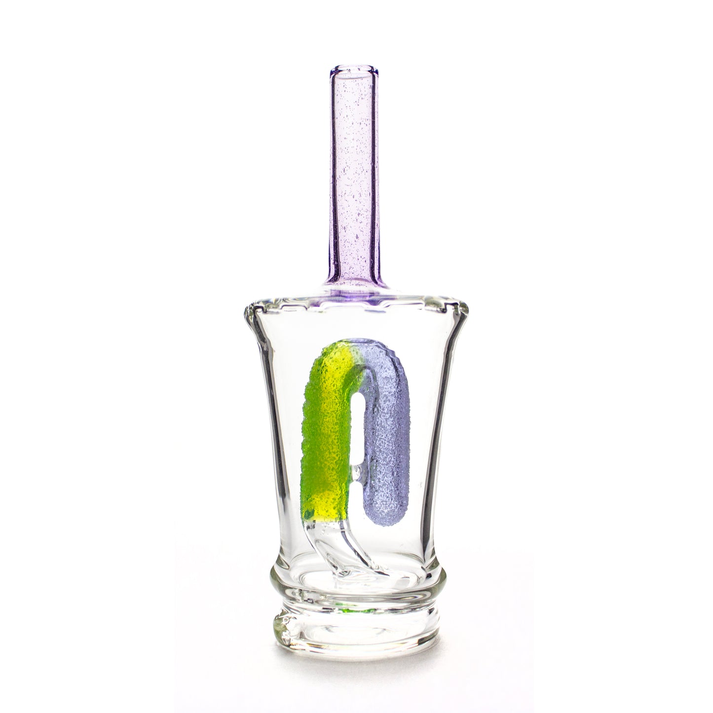 Emperial 1 Glass Purple & Green Candy Cup Peak Top #EMP446 - Planet Caravan