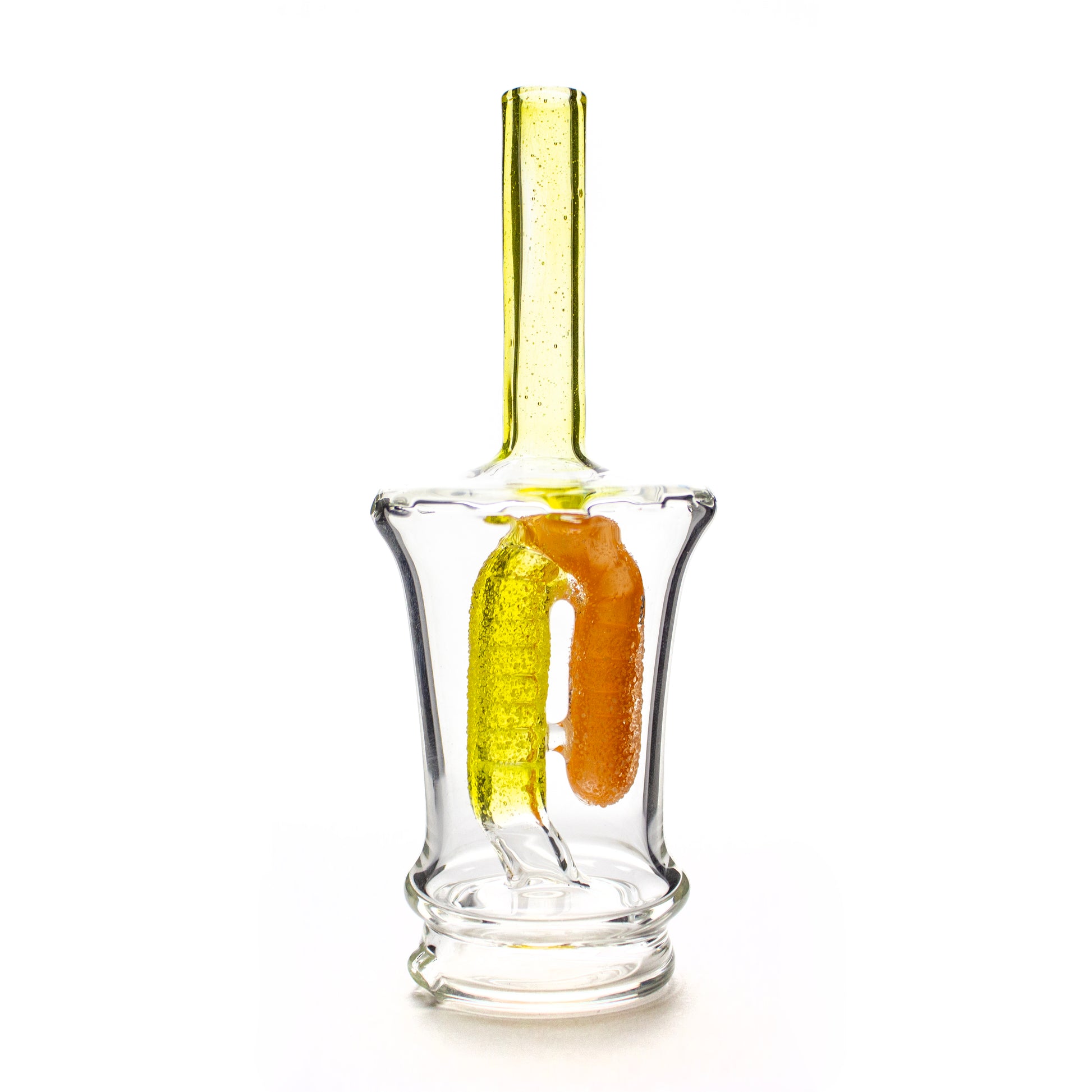 Emperial 1 Glass Yellow & Orange Candy Cup Peak Top #EMP447 - Planet Caravan