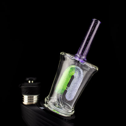 Emperial 1 Glass Purple & Green Candy Cup Peak Top #EMP446 - Planet Caravan