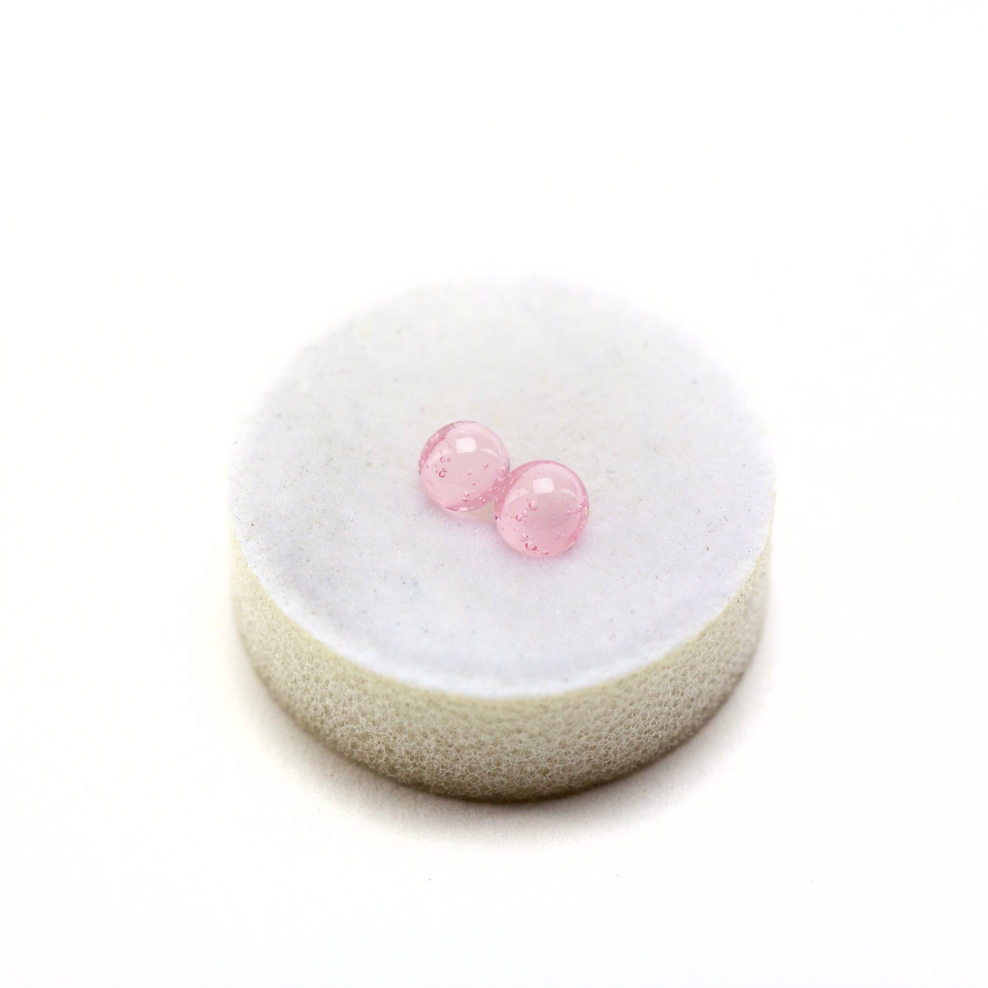 Kizmit Glass Pink Lollipop/White Pivot Spinner Tip & Pearls #KZM26 - Planet Caravan