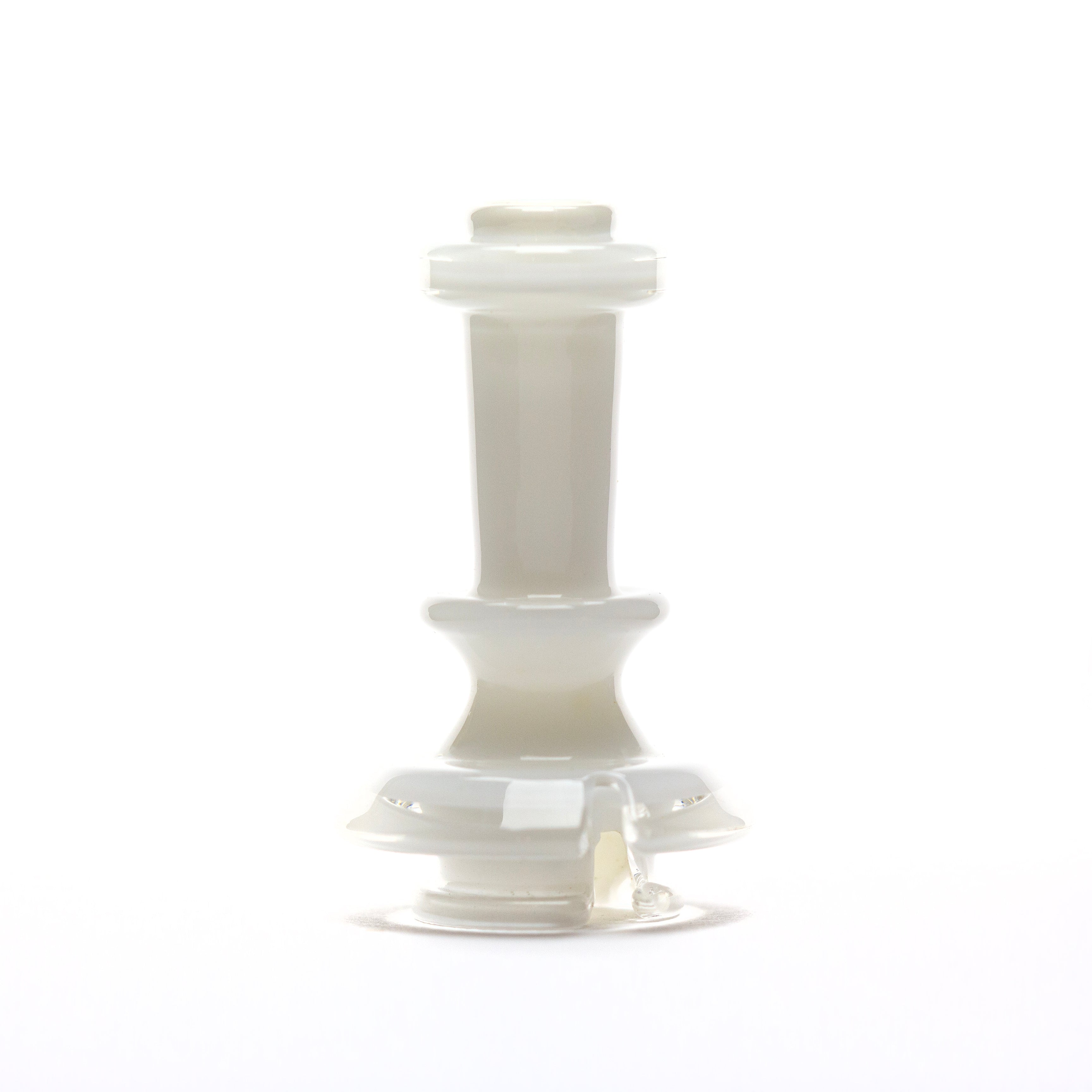 Twisted Boro Glass Lotus White Pivot Tip #TWB03 - Planet Caravan