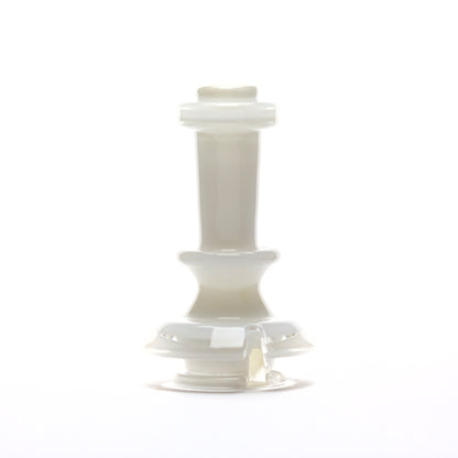 Twisted Boro Glass Lotus White Pivot Tip #TWB03 - Planet Caravan