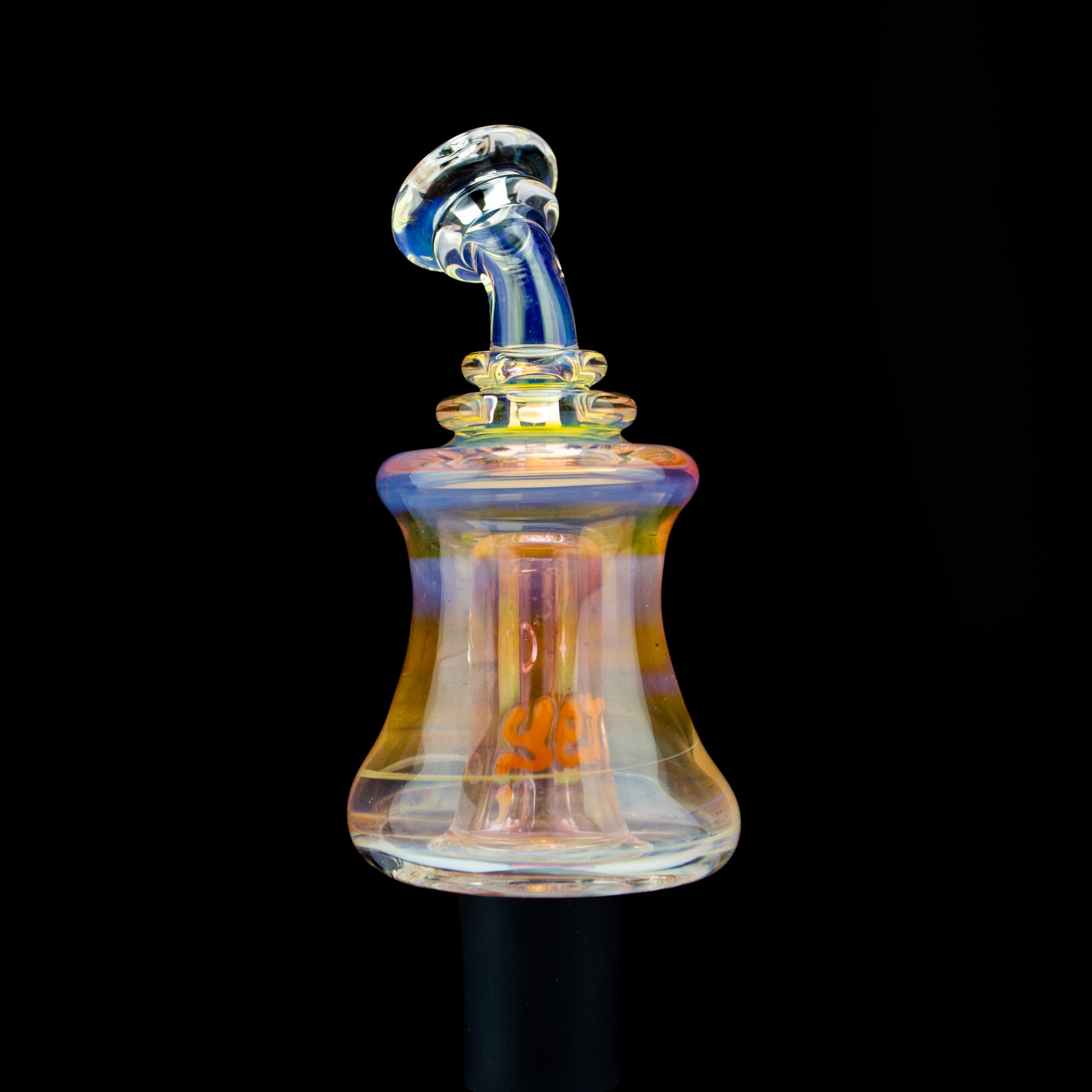 Glass By Yeti Gold Fumed Pivot Shredder Bubbler #YD116 - Planet Caravan