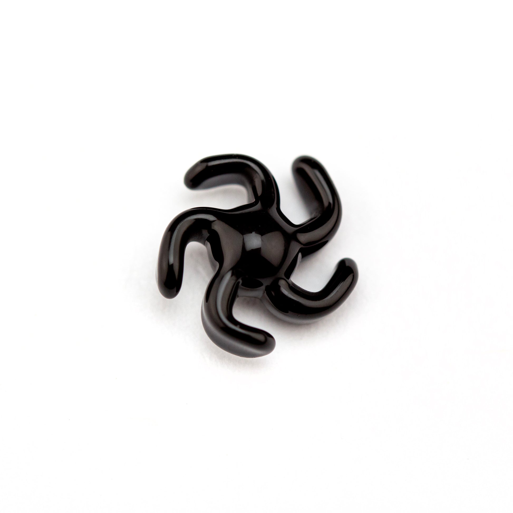 Yarbi Glass Jet Black Peak Pro Spinner Pearl #YAR17 - Planet Caravan