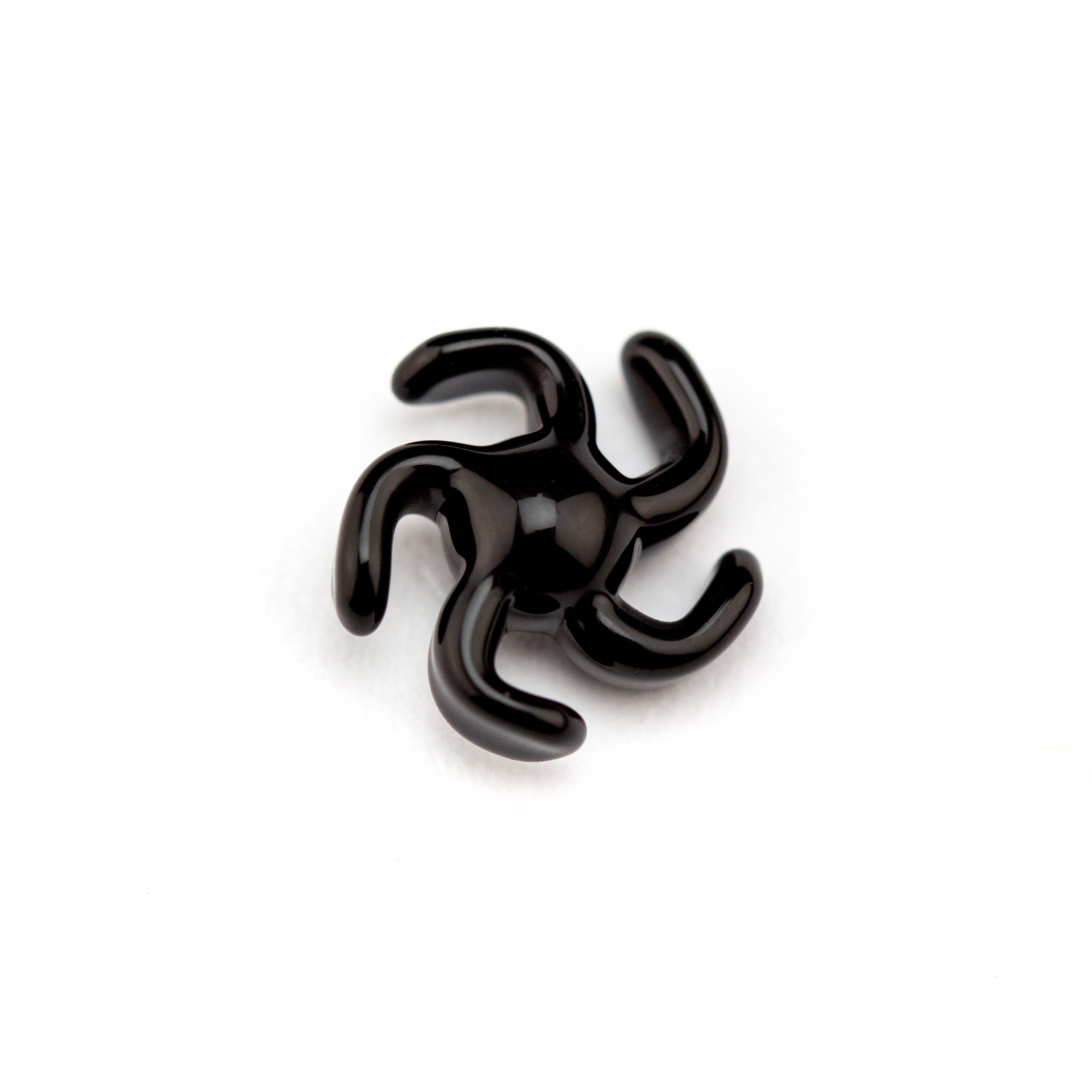 Yarbi Glass Jet Black Peak Pro Spinner Pearl #YAR17 - Planet Caravan