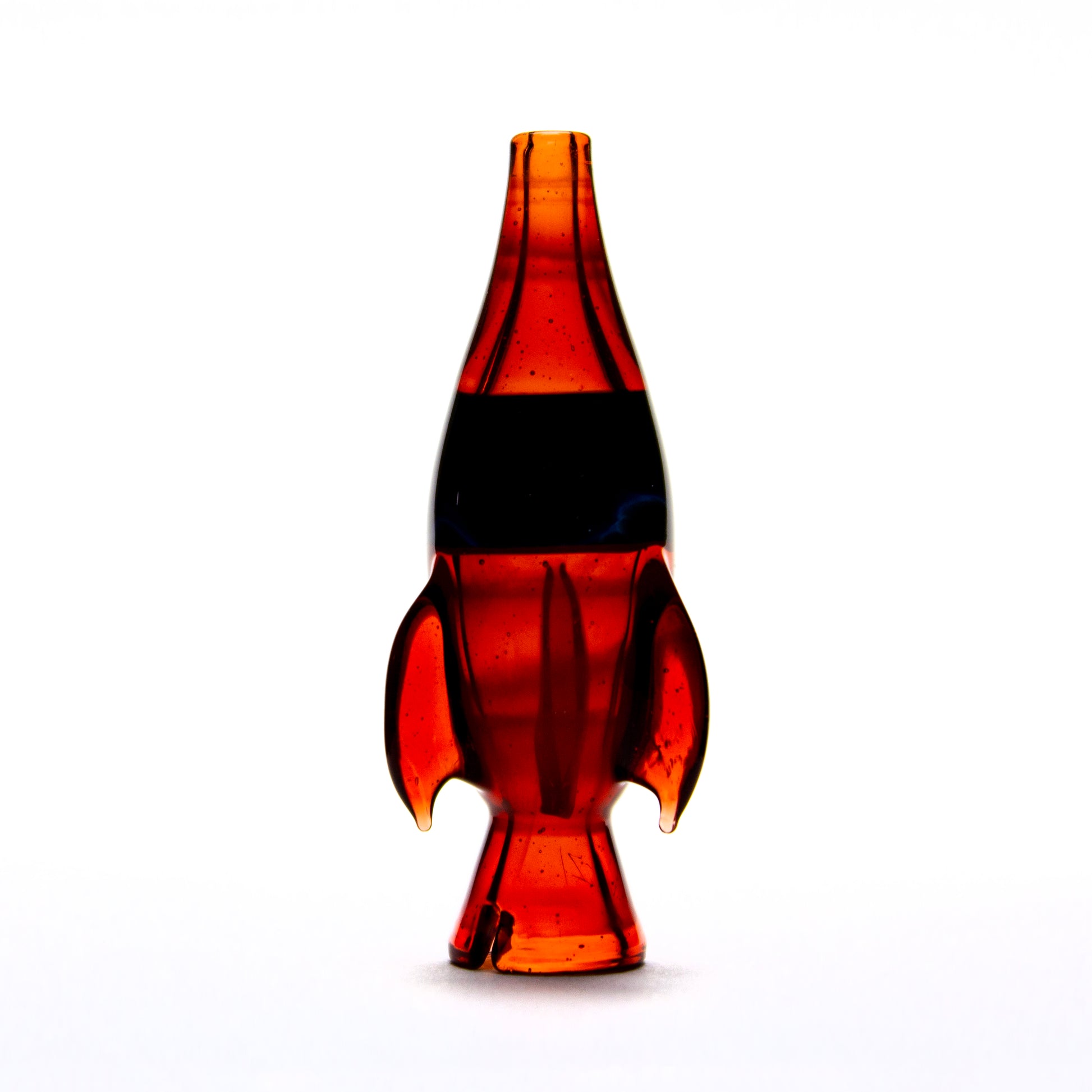 Uzzi Glass Ruby Slippers/Ghost (Fade-2-Blk) Rocket Pivot Tip #UZI44 - Planet Caravan
