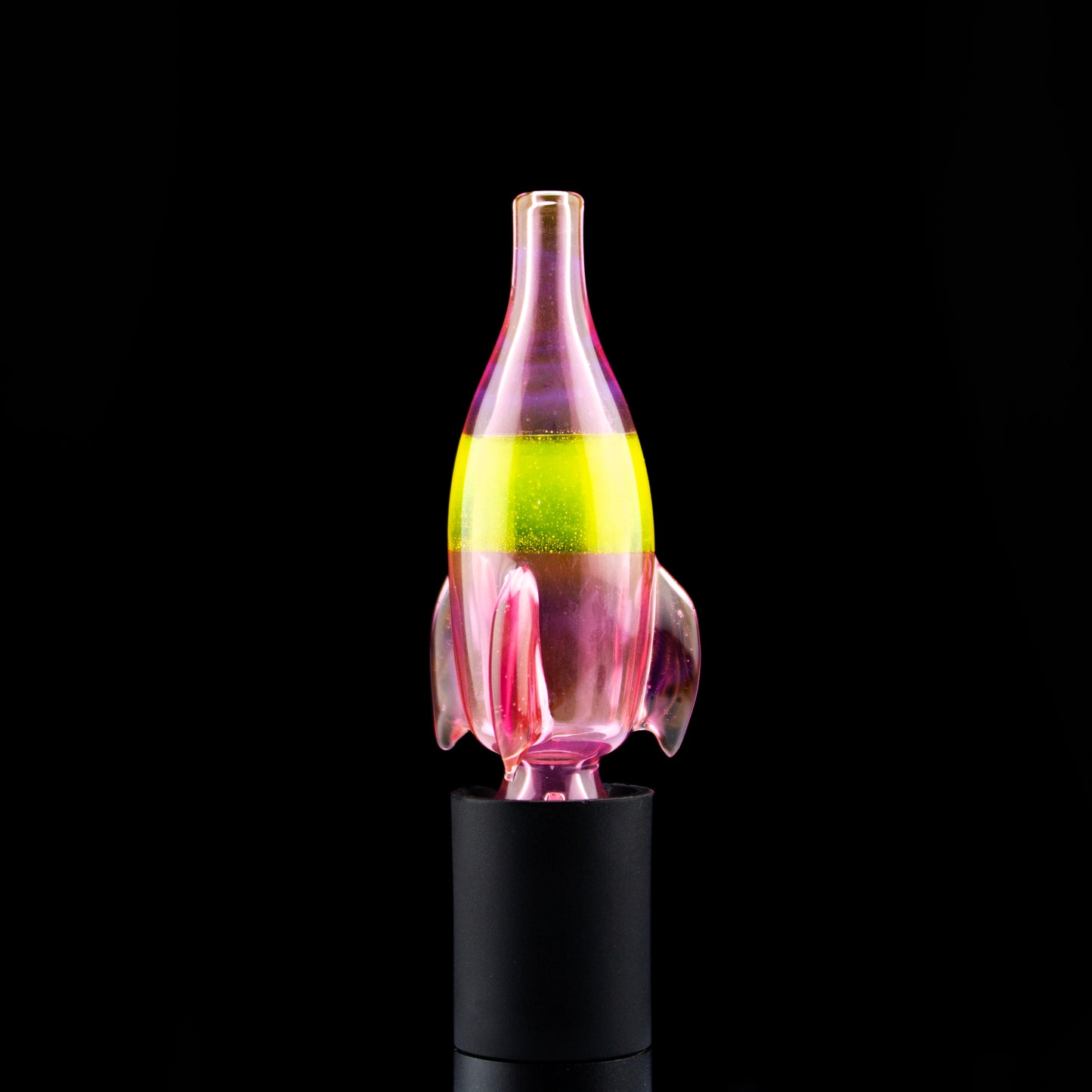 Uzzi Glass Karmaline (Yellow Opal) Rocket Pivot Tip #UZI39 - Planet Caravan