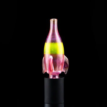 Uzzi Glass Karmaline (Yellow Opal) Rocket Pivot Tip #UZI39 - Planet Caravan