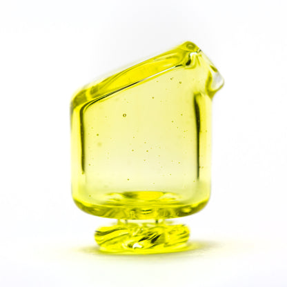Kizmit Glass Citron Yellow Pivot Spinner Tip & Pearls #KZM39 - Planet Caravan