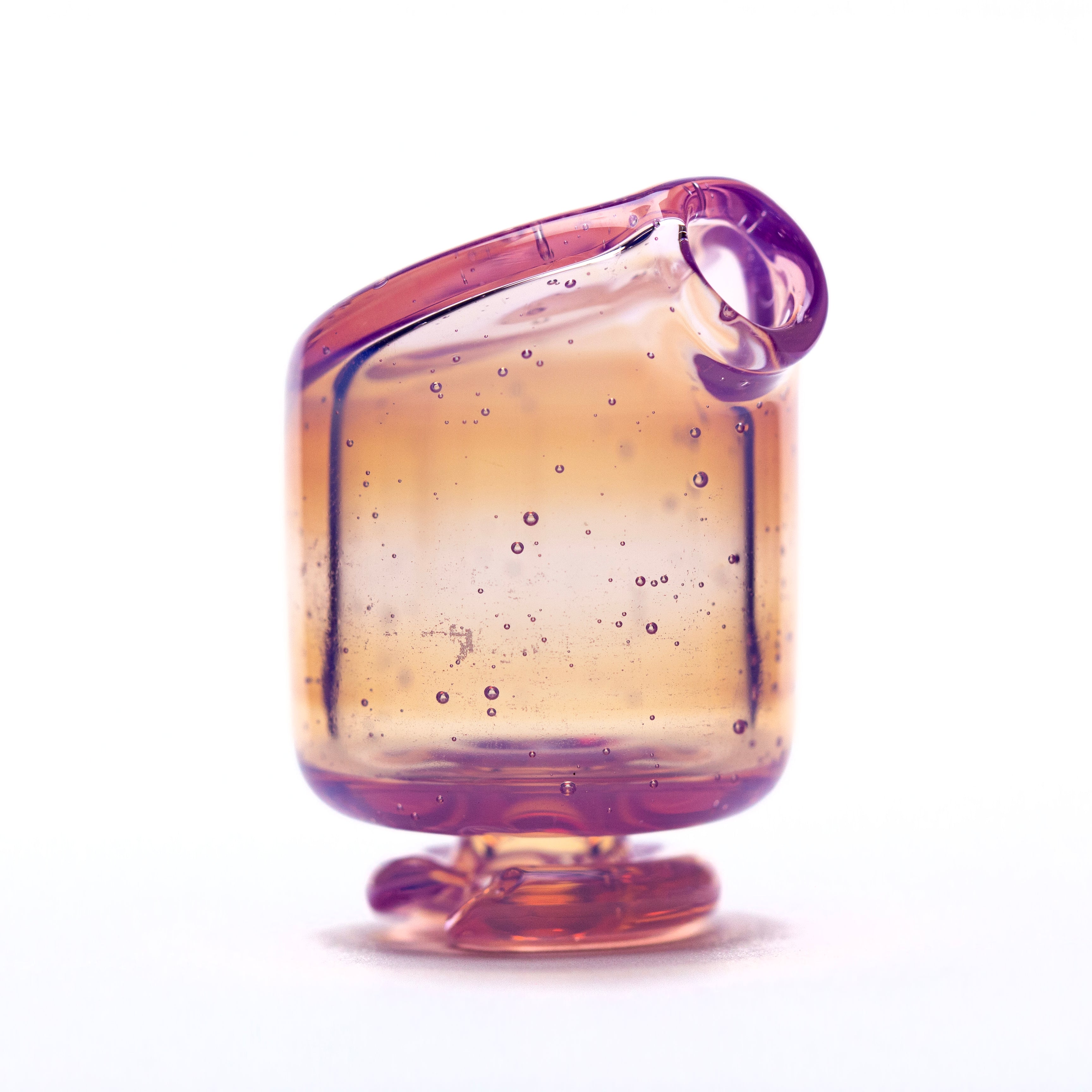 Kizmit Glass Neo Rose Pivot Spinner Tip & Pearls #KZM48 - Planet Caravan