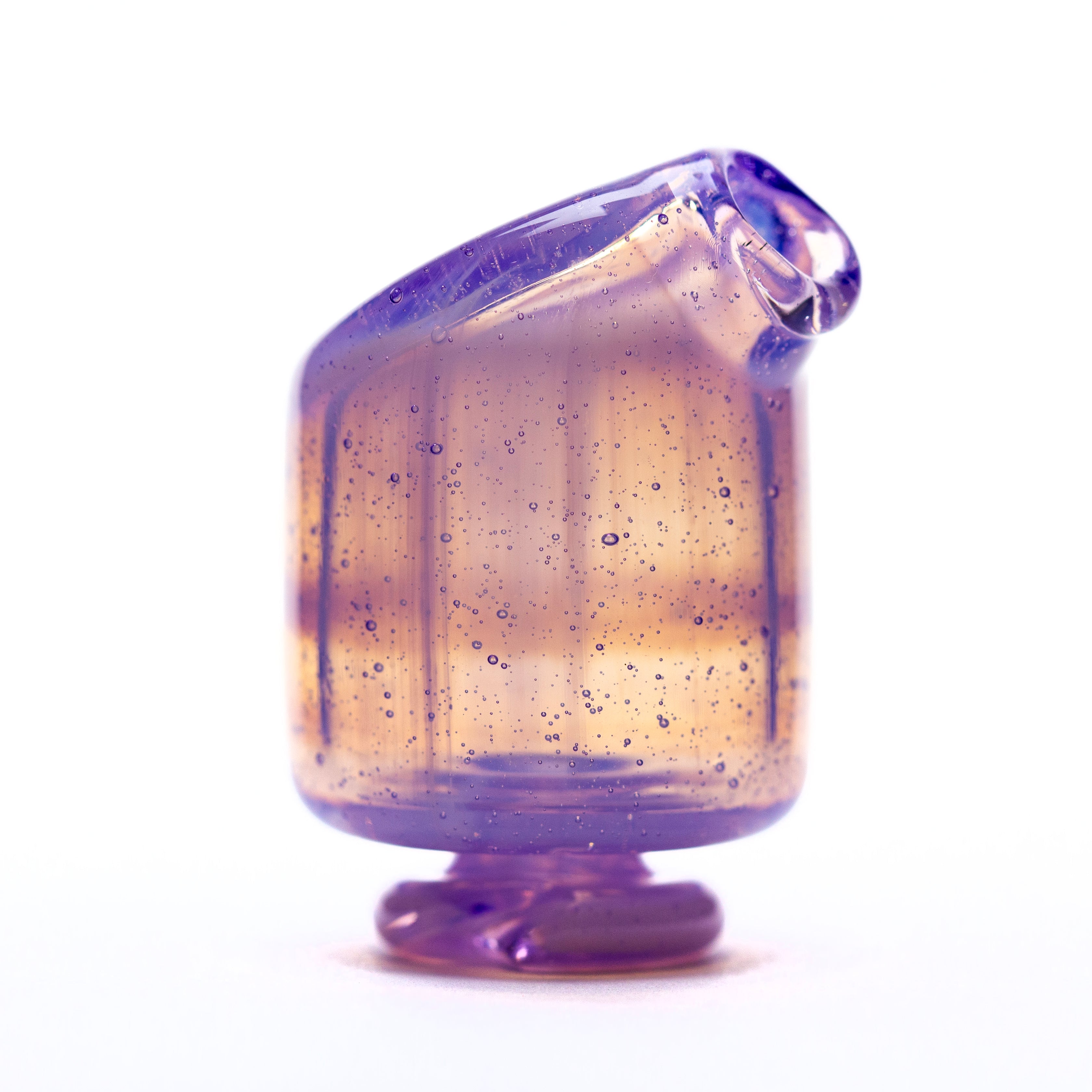 Kizmit Glass Opal Purple Lollipop Pivot Spinner Tip & Pearls #KZM52 - Planet Caravan
