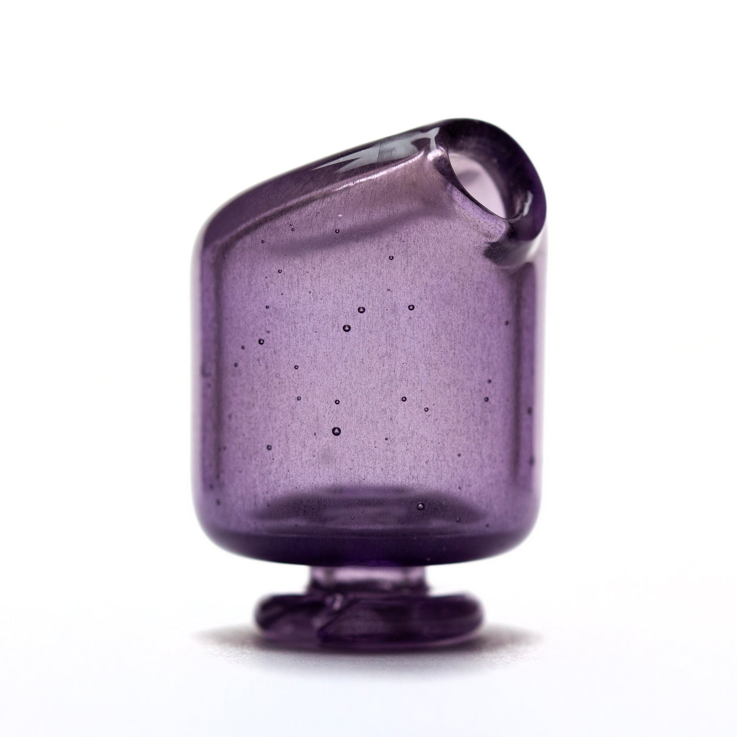 Kizmit Glass Wildberry over White Satin Pivot Spinner Tip & Pearls #KZM56 - Planet Caravan