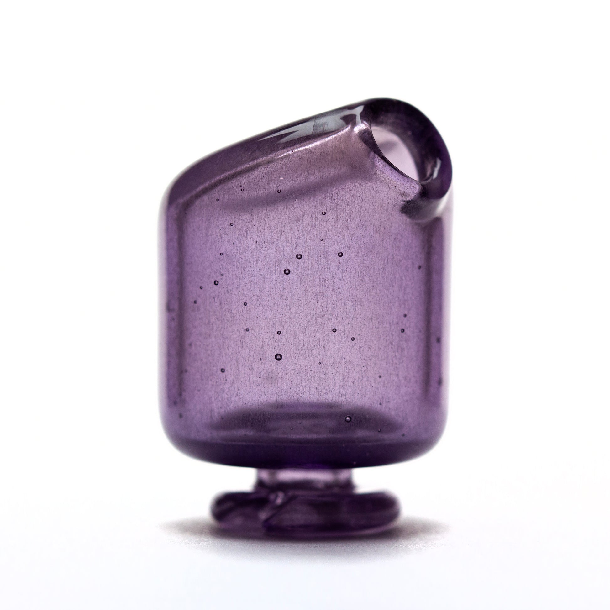 Kizmit Glass Wildberry over White Satin Pivot Spinner Tip & Pearls #KZM56 - Planet Caravan