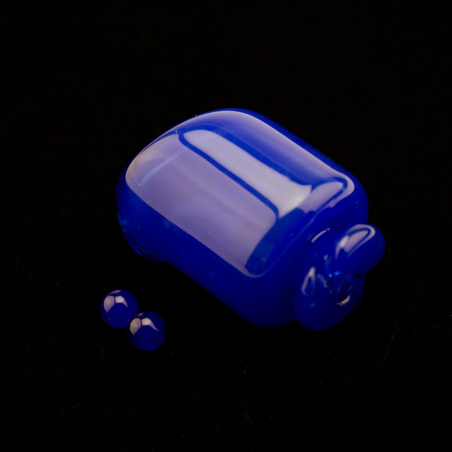 Kizmit Glass Blue Cheese Pivot Spinner Tip & Pearls #KZM37 - Planet Caravan